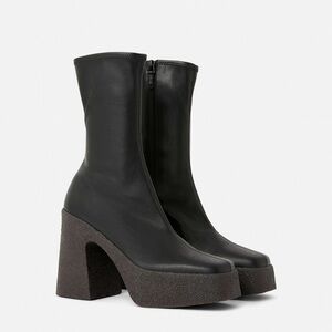 Stella Mcartney Skyla Chunky Ankle Boots Black Size 38